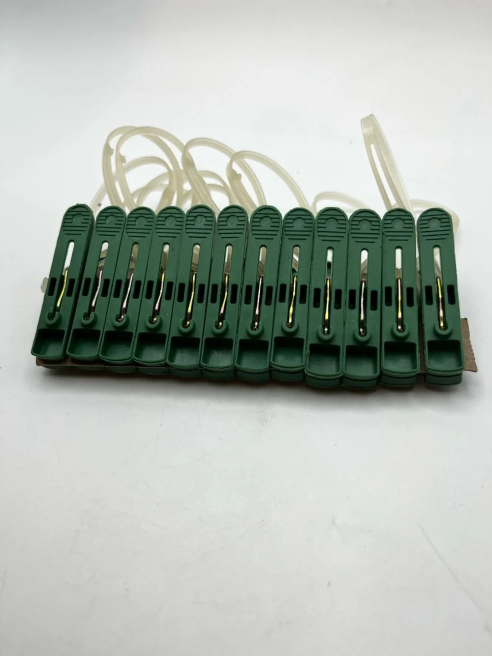 Green Hanging Closet Clips with Clear Loops - 12-Pack